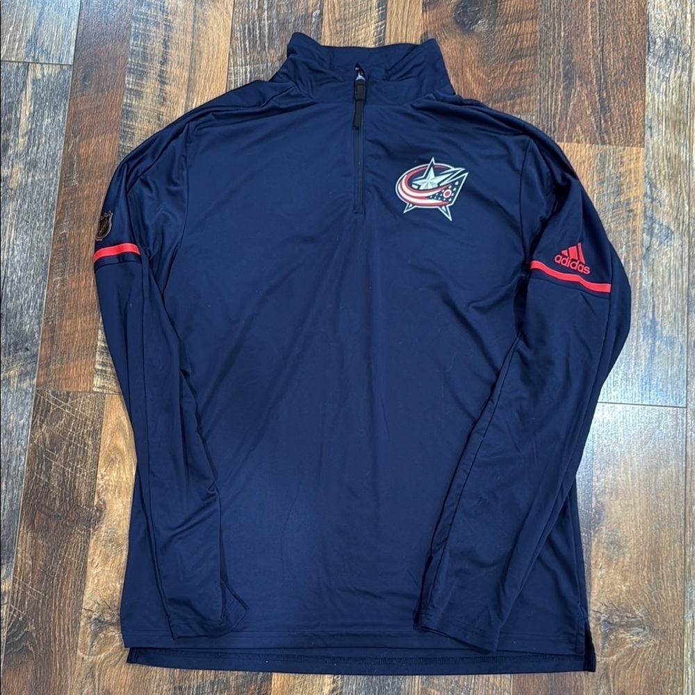 Adidas NHL Columbus Blue Jackets Quarter Zip Pullover
